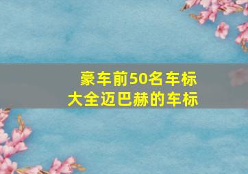 豪车前50名车标大全迈巴赫的车标,世界十大豪车标志