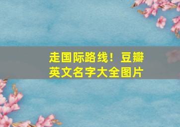 走国际路线！豆瓣英文名字大全图片