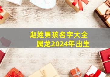 赵姓男孩名字大全属龙2024年出生,赵姓男孩名字大全属龙2024年出生四字