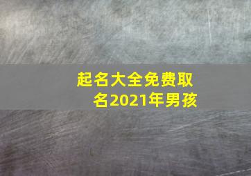 起名大全免费取名2021年男孩