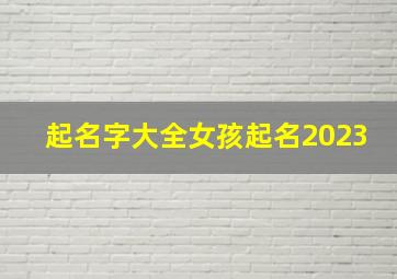 起名字大全女孩起名2023,2023年新生儿取名字大全女气质大方的女孩名字