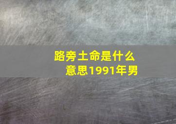 路旁土命是什么意思1991年男