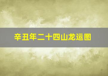 辛丑年二十四山龙运图,2024年二十四山龙运表