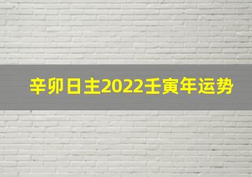 辛卯日主2022壬寅年运势,辛卯日主2022壬寅年运势详解