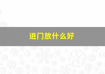 进门放什么好,进门放什么好风水最好