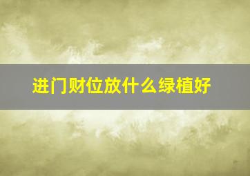 进门财位放什么绿植好,进门那个方位是财位