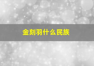 金刻羽什么民族,金刻羽是满族吗