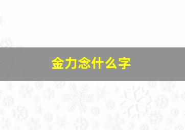 金力念什么字,金力金属