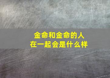 金命和金命的人在一起会是什么样,金命和金命怎么样