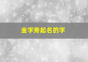 金字旁起名的字,金字旁起名的字大全