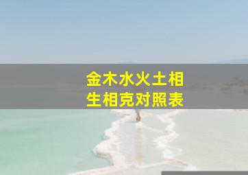 金木水火土相生相克对照表,金木水火土相克相生关系