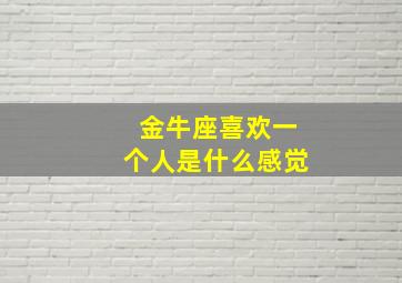 金牛座喜欢一个人是什么感觉,金牛座喜欢一个女人的表现