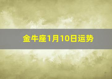 金牛座1月10日运势,金牛座2024年1月10日运势