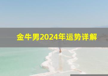 金牛男2024年运势详解