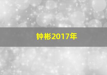 钟彬2017年,钟斌简介