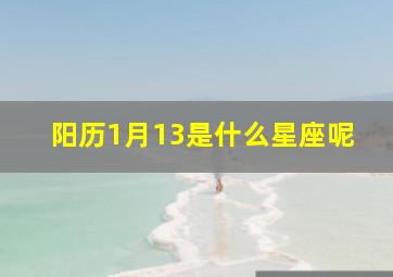 阳历1月13是什么星座呢,阳历一月13日是什么星座