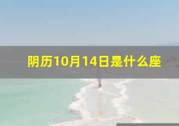 阴历10月14日是什么座,农历10月14日是什么星座