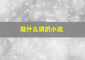 陆什么琪的小说,许雅琪陆荀小说名字