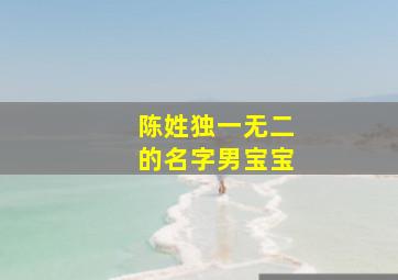 陈姓独一无二的名字男宝宝,宝宝如何起名字寓意聪明姓陈