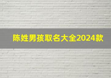 陈姓男孩取名大全2024款,陈姓男宝取名大全