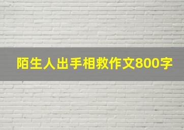 陌生人出手相救作文800字,高中作文素材