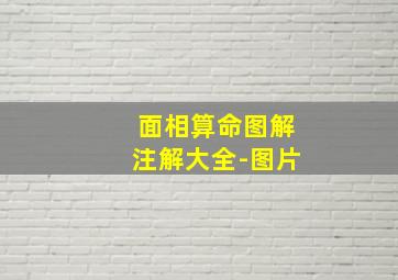 面相算命图解注解大全-图片,面相推算