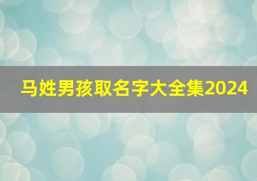 马姓男孩取名字大全集2024,马姓男孩取名字大全集2024