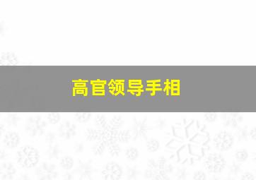 高官领导手相,当大官的手相