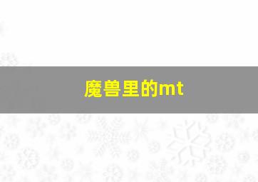 魔兽里的mt,魔兽世界《我叫mt》中的mt是什么意思啊