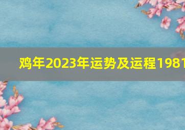 鸡年2023年运势及运程1981,81年出生的42岁属鸡2023全年及每月运程详解