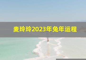 麦玲玲2023年兔年运程,<body>