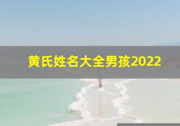 黄氏姓名大全男孩2022