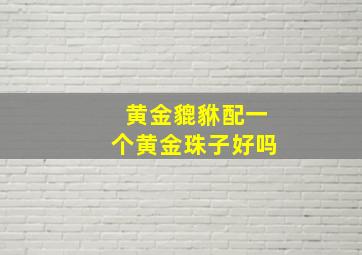 黄金貔貅配一个黄金珠子好吗,黄金貔貅适合配珠子还是编绳