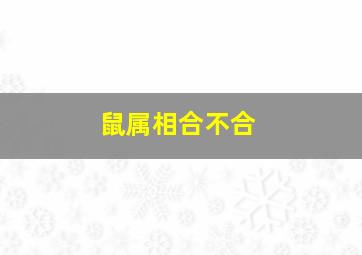 鼠属相合不合,鼠狗属相合不合