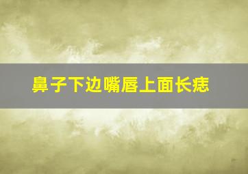 鼻子下边嘴唇上面长痣,鼻子下边嘴上边的痣好吗