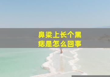 鼻梁上长个黑痣是怎么回事,鼻梁上有黑痣的面相