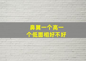 鼻翼一个高一个低面相好不好,鼻翼一个高一个低面相好不好呢