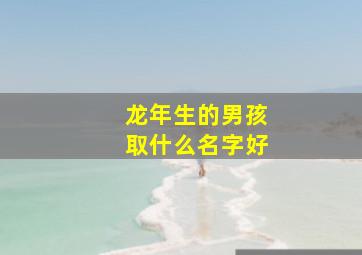 龙年生的男孩取什么名字好,龙年生的男孩取什么名字好姓沈的