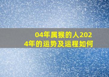 04年属猴的人2024年的运势及运程如何,04年生肖猴2024年运势