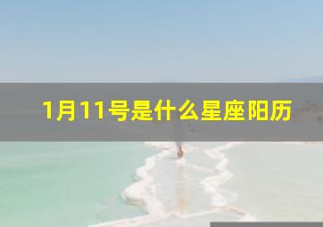 1月11号是什么星座阳历,1月11日是什么星座?