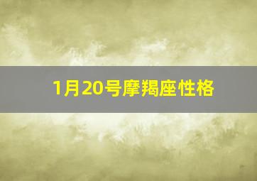 1月20号摩羯座性格,我身份证生日是一月20号我是什么座什么性格