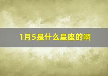 1月5是什么星座的啊,1月5日是什么星座的人