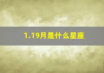 1.19月是什么星座,1月19日是什么星座的正确的答案