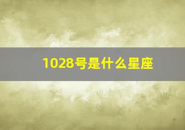 1028号是什么星座,1028号是什么星座的农历