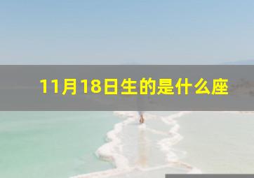 11月18日生的是什么座,11月18日出生的人是什么星座