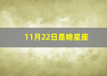 11月22日是啥星座,11月22号是啥星座