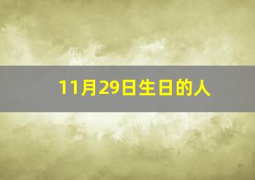 11月29日生日的人