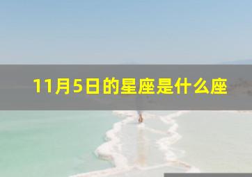 11月5日的星座是什么座,11月5日生日是什么星座