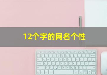 12个字的网名个性,12个字的网名个性女