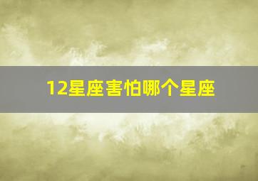 12星座害怕哪个星座,12星座最害怕